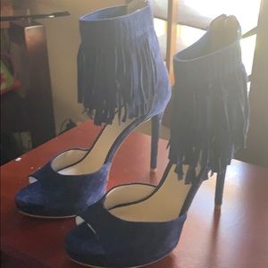 Fringe detail high heel